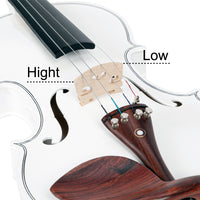 【Do Not Sell on Amazon】Glarry GV103 4/4 Spruce Panel Violin Matte White