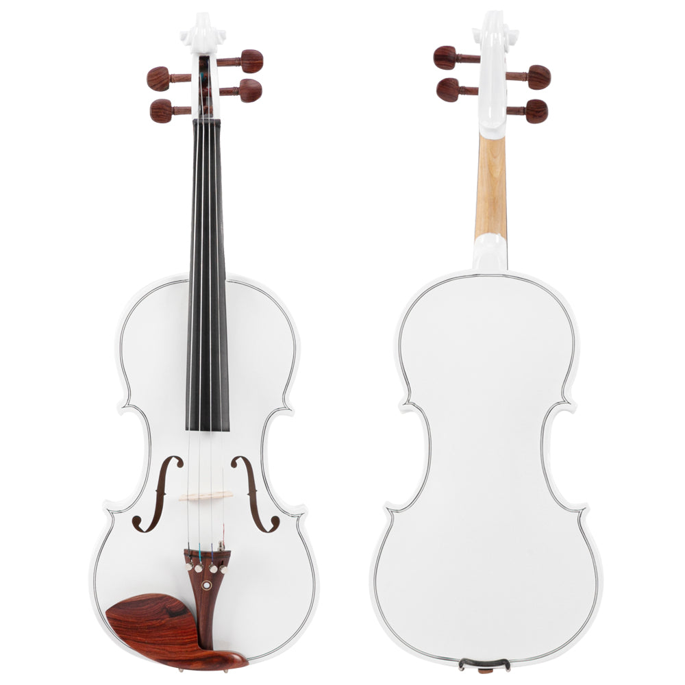 【Do Not Sell on Amazon】Glarry GV103 4/4 Spruce Panel Violin Matte White