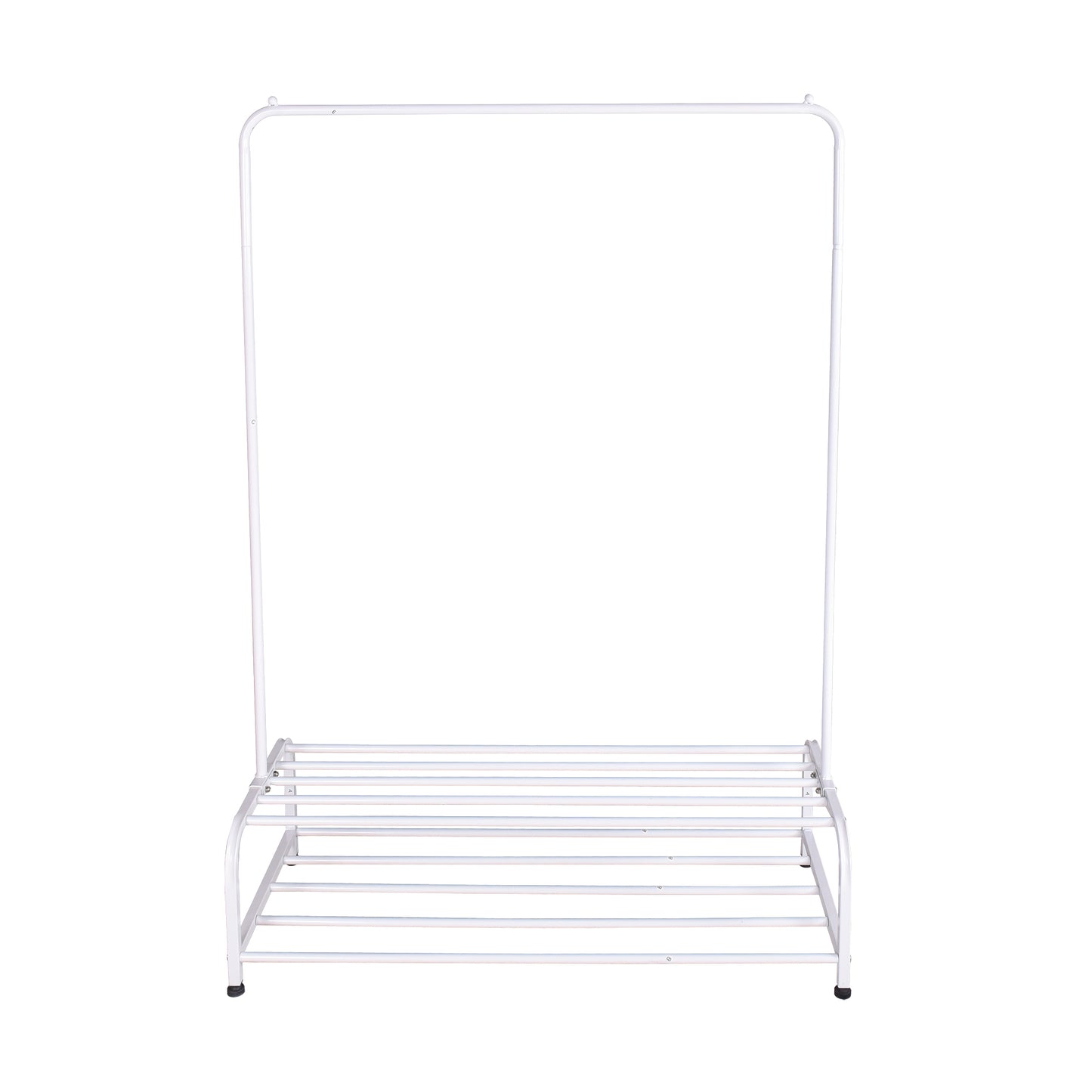 Clothing Garment Rack with Shelves, Metal Cloth Hanger Rack Stand Clothes Drying Rack for Hanging Clothes