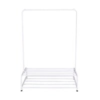 Clothing Garment Rack with Shelves, Metal Cloth Hanger Rack Stand Clothes Drying Rack for Hanging Clothes