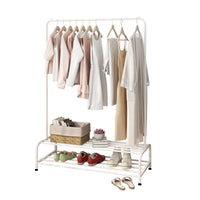 Clothing Garment Rack with Shelves, Metal Cloth Hanger Rack Stand Clothes Drying Rack for Hanging Clothes