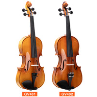 [Do Not Sell on Amazon] Glarry GV402 4/4 Acoustic Violin  Kit  Natural Varnish w/Square Case,  2 Bows, 3 In 1 Digital Metronome Tuner Tone Generator，Extra Strings and Bridge