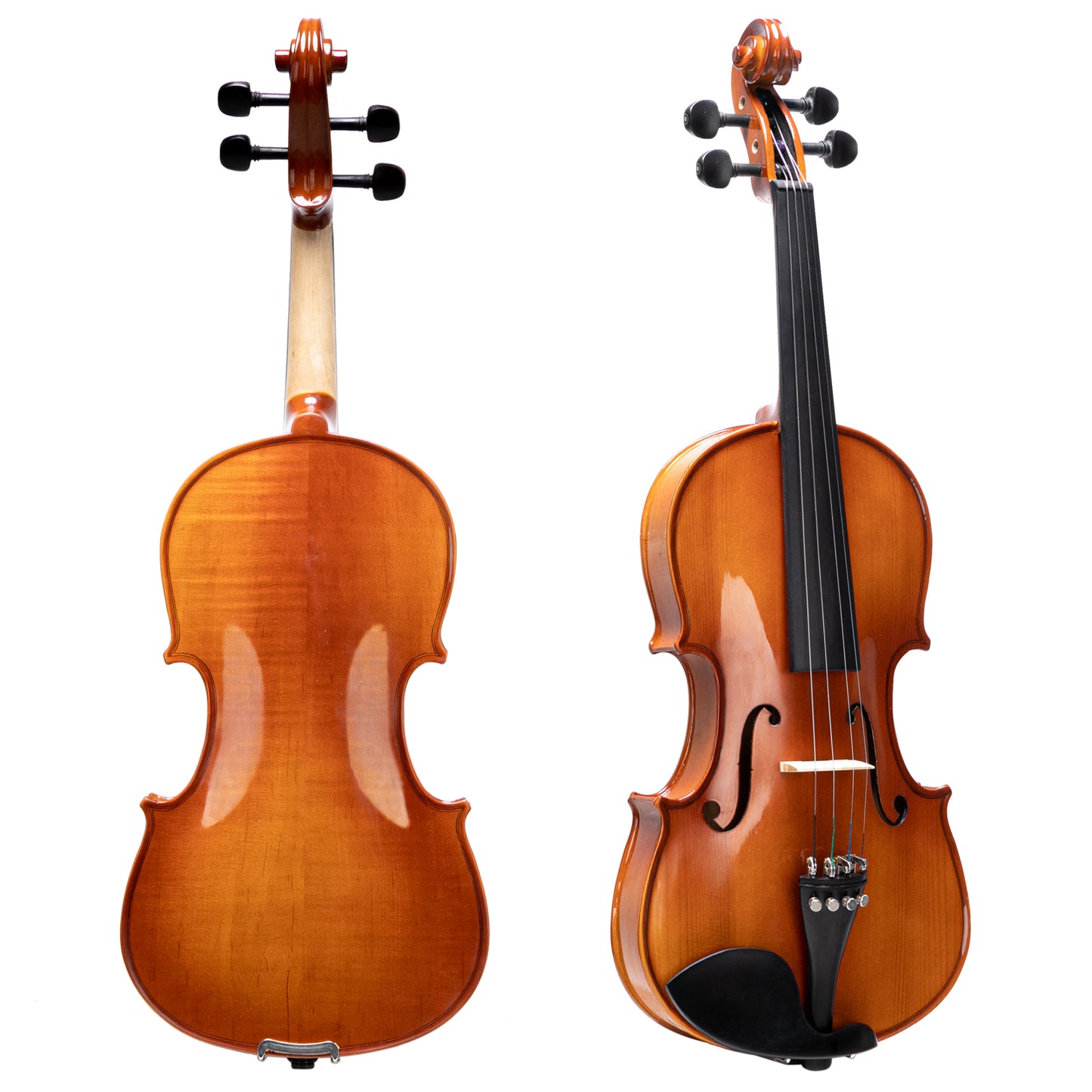 [Do Not Sell on Amazon] Glarry GV402 4/4 Acoustic Violin  Kit  Natural Varnish w/Square Case,  2 Bows, 3 In 1 Digital Metronome Tuner Tone Generator，Extra Strings and Bridge