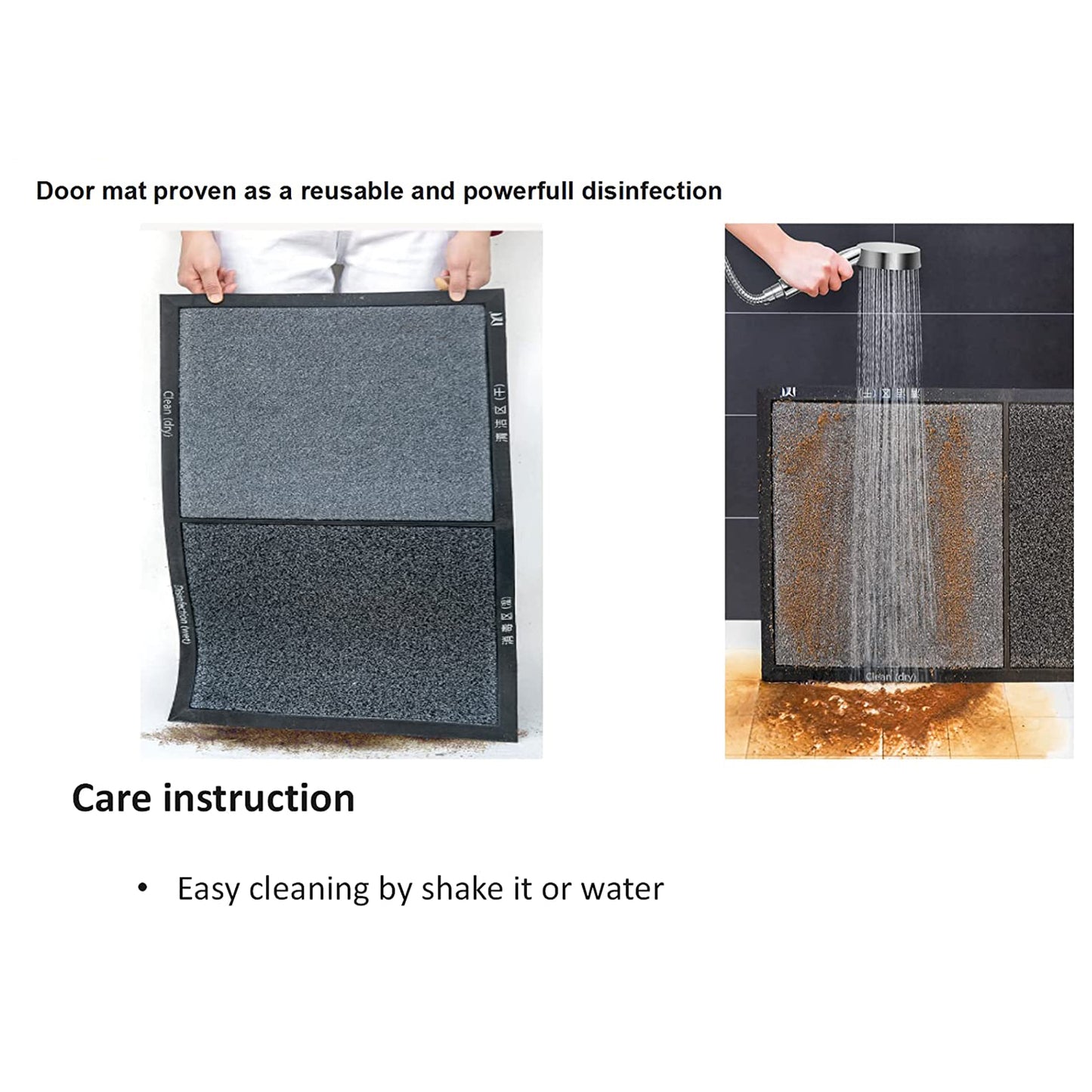 2 in 1 Disinfecting Sanitizing Floor Entrance Mat， Disinfection Doormat Entry Rug Shoe sanitizer, Shoe Tray for entryway Indoor，Welcome Mat （FBA warehouse delivery）