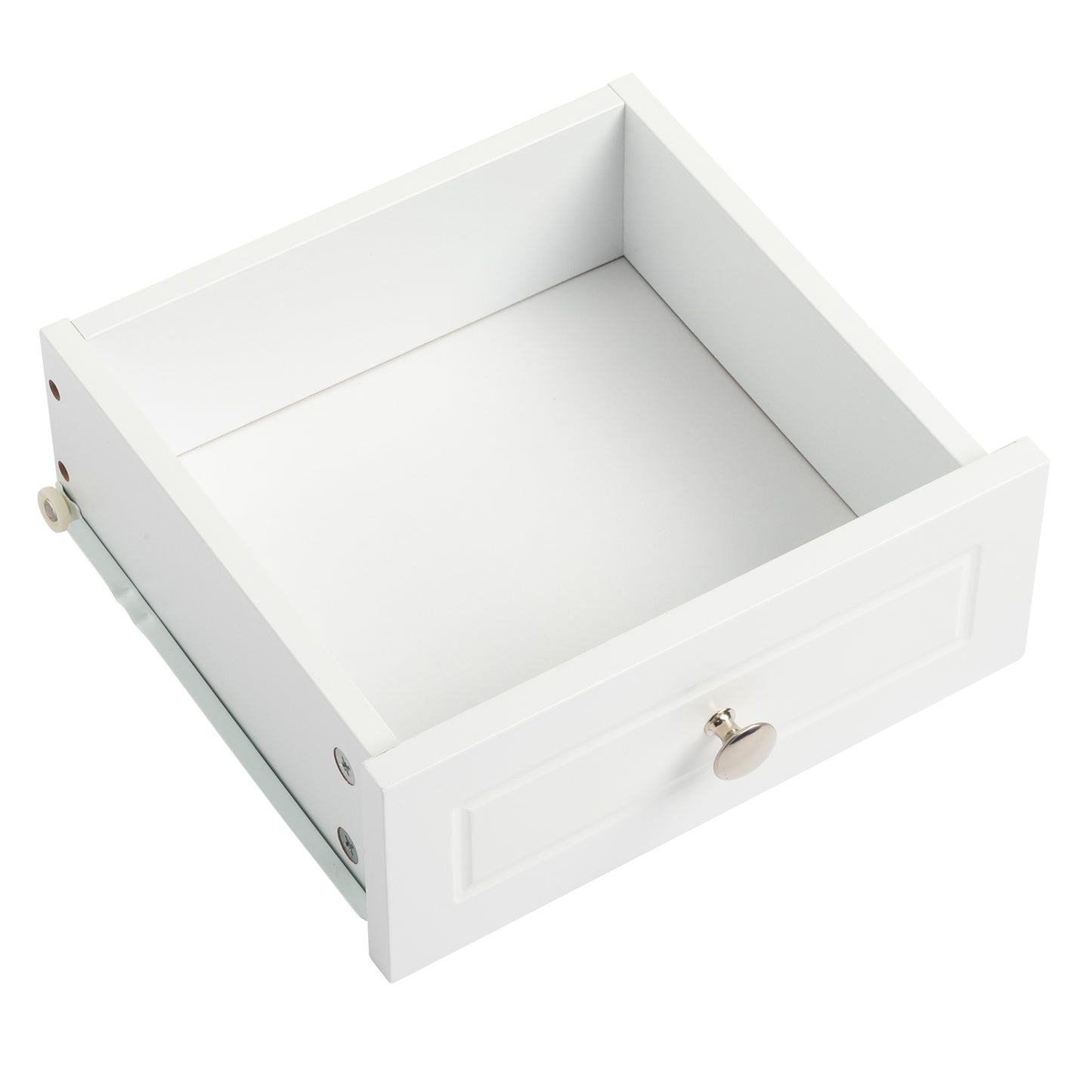 FCH 40*30*63cm Countryl Style MDF Spray Paint Curved Foot One Drawer One Door Night Table White