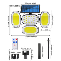 Upgraded Solar Motion Sensor Light Security Lamp Garden Outdoor Waterproof