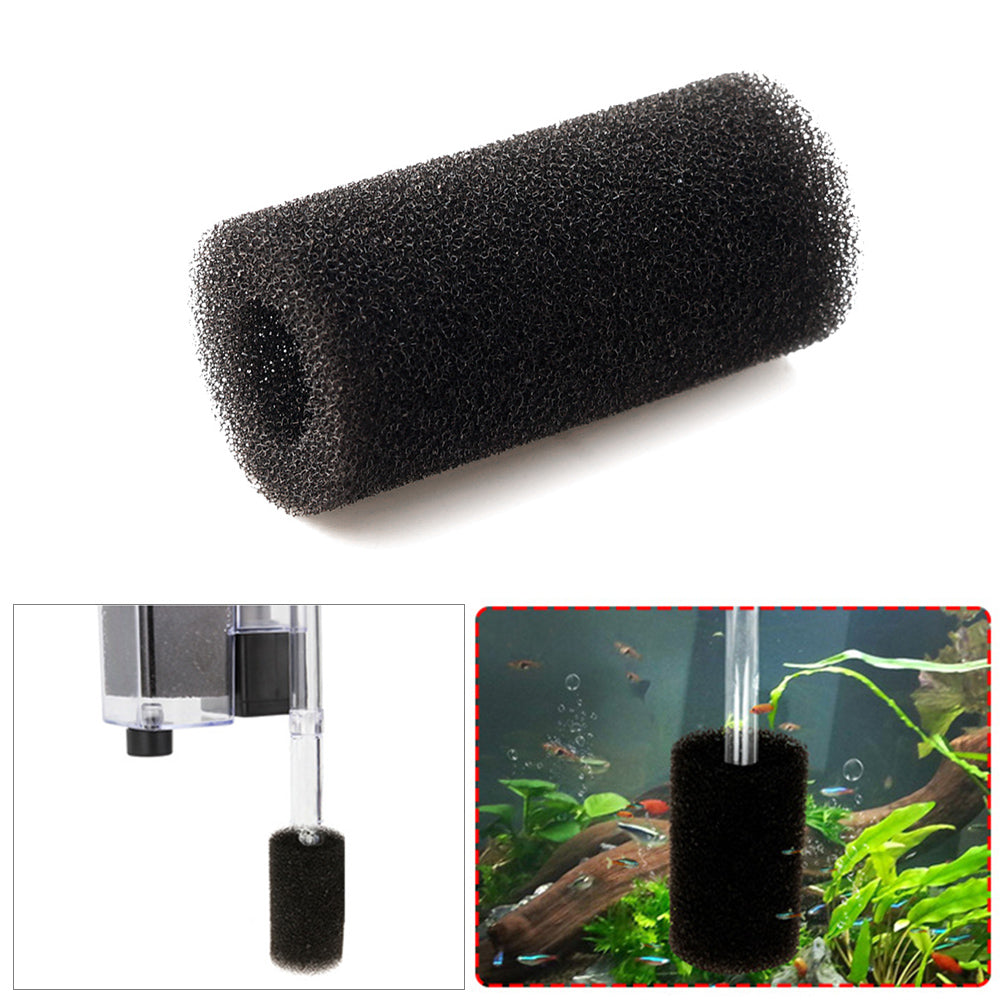 Sponge Filter Element Three In One Filter External Water Inlet Black 5pcs