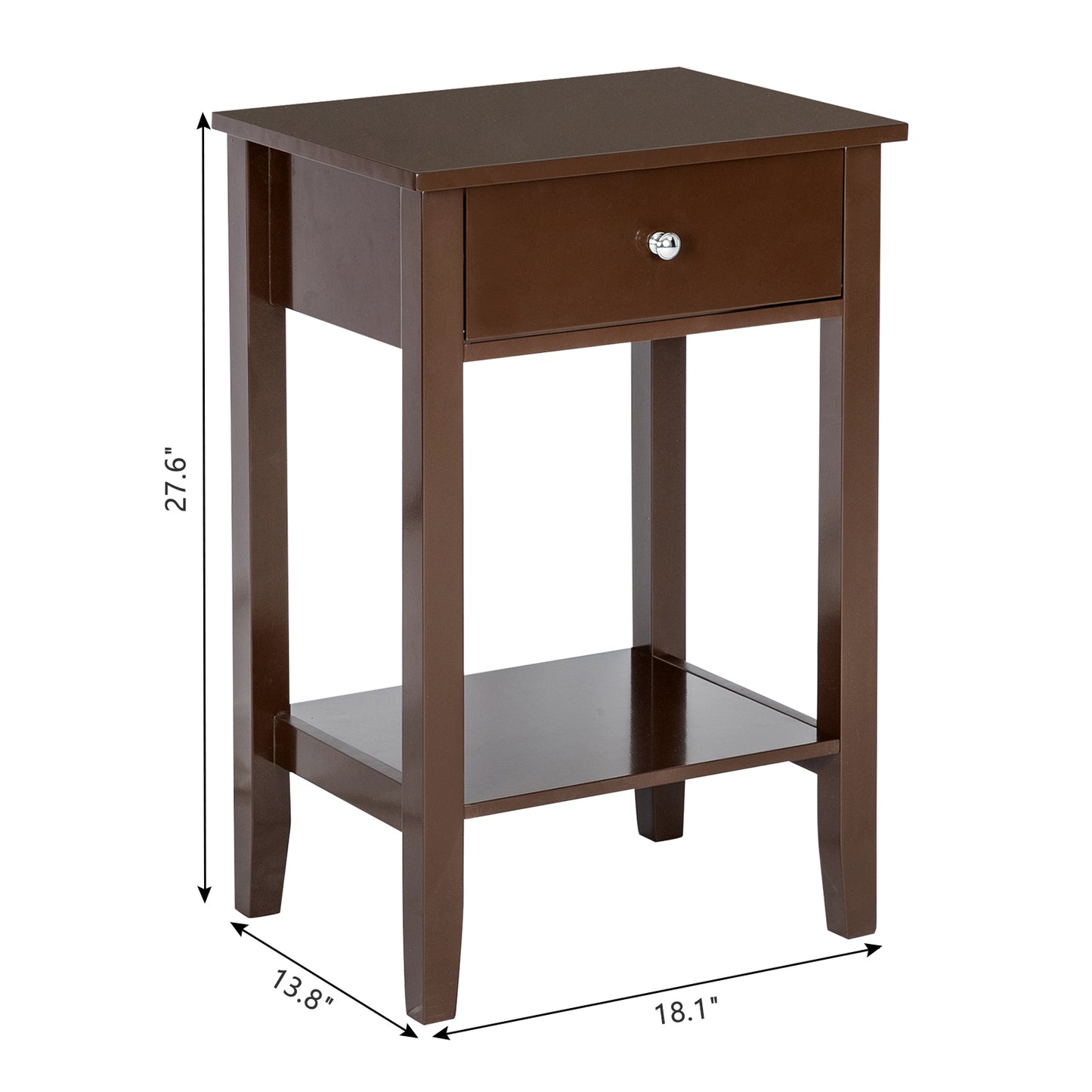 Two-layer Bedside Table Coffee Table with Drawer Coffee