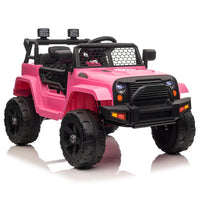 LEADZM Dual Drive 12V 4.5A.h with 2.4G Remote Control Jeep Pink
