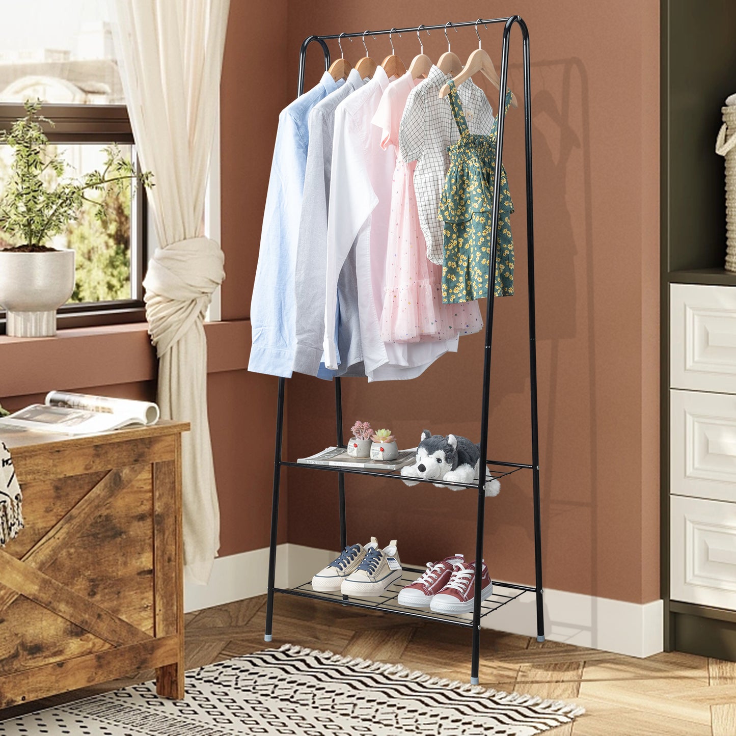 2-Tier Durable Shelf for Shoes Clothes Storage