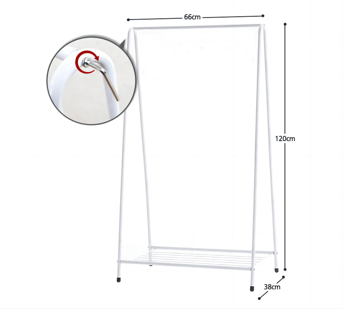 1 ladder to secure hangers (White)