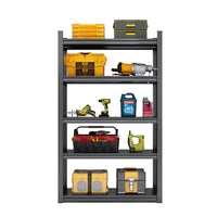 5-Tier Adjustable Metal Shelving Unit, Heavy Duty Shelving Utility Rack for garage Basement Kitchen Pantry Closet  31.5"W x 15.7"D x 63"H