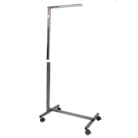 Multifunctional Adjustable Bedside Table MDF/Iron/4 Wheels With Brake, Dark Wood Grain Color