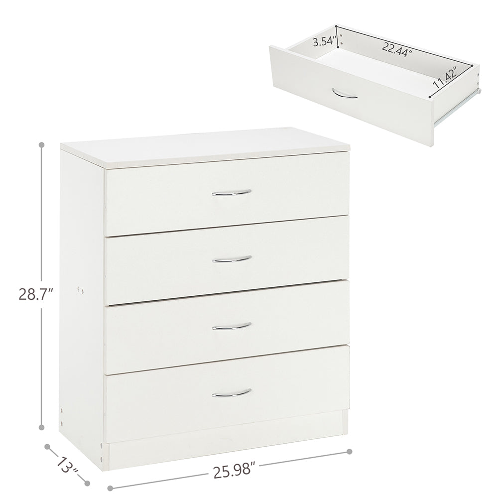 [FCH] Modern Simple 4-Drawer Dresser White(=86913595, 22419080, 72485344)