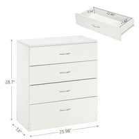 [FCH] Modern Simple 4-Drawer Dresser White(=86913595, 22419080, 72485344)