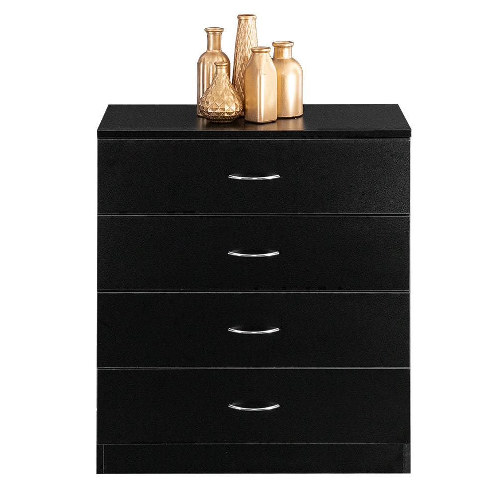 [FCH] Modern Simple 4-Drawer Dresser Black