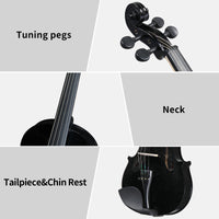 【Do Not Sell on AmazonFull Size 4/4 Violin Set for Adults Beginners Students with Hard Case,Violin Bow,Shoulder Rest,Rosin,Extra Strings and Sordine