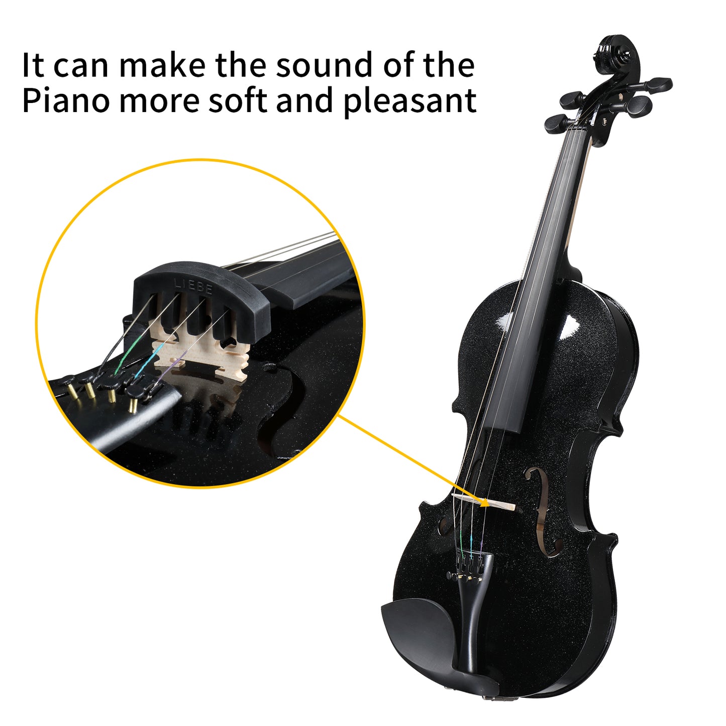 【Do Not Sell on AmazonFull Size 4/4 Violin Set for Adults Beginners Students with Hard Case,Violin Bow,Shoulder Rest,Rosin,Extra Strings and Sordine