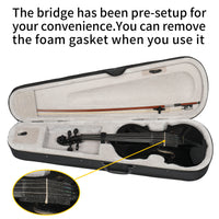 【Do Not Sell on AmazonFull Size 4/4 Violin Set for Adults Beginners Students with Hard Case,Violin Bow,Shoulder Rest,Rosin,Extra Strings and Sordine