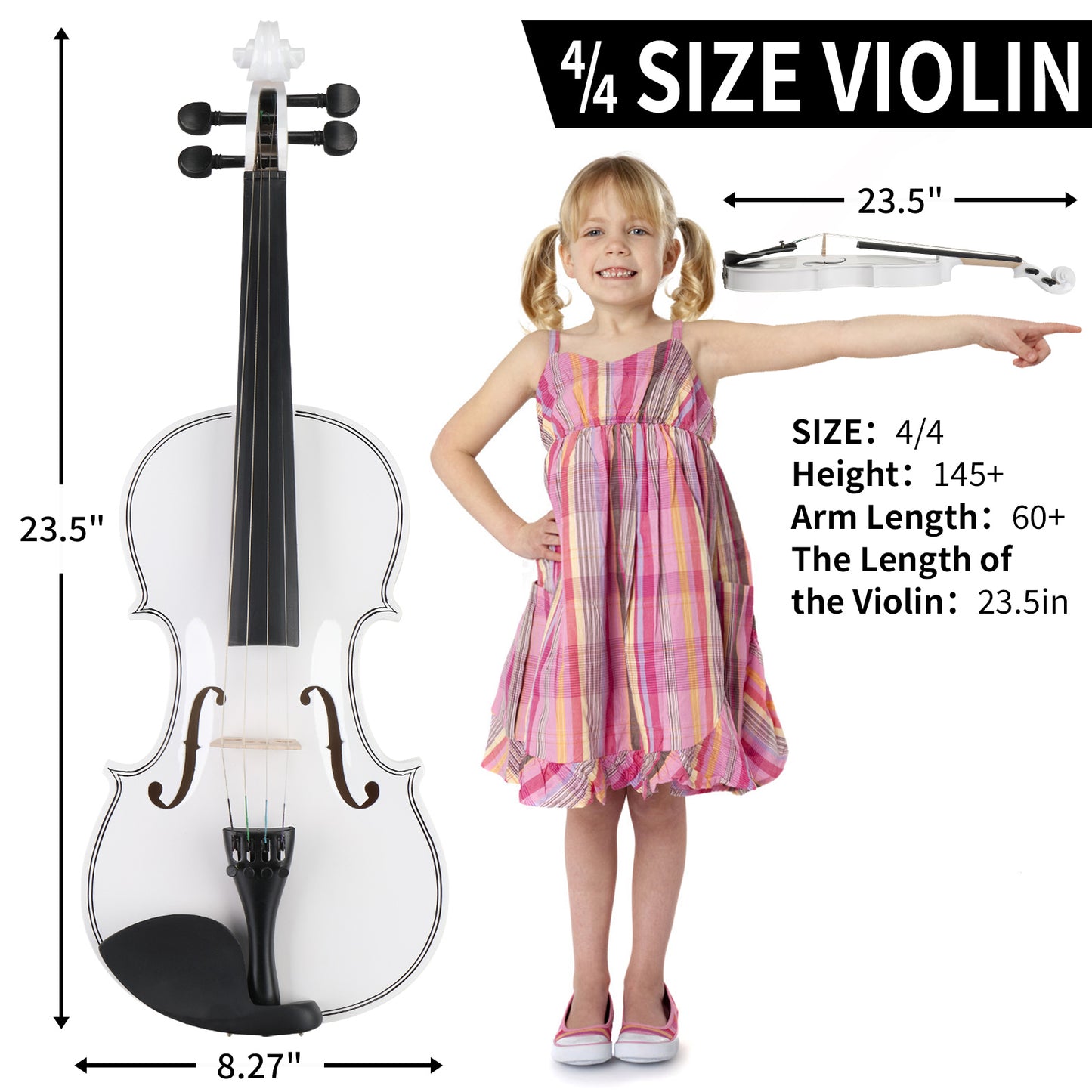 【Do Not Sell on AmazonFull Size 4/4 Violin Set for Adults Beginners Students with Hard Case,Violin Bow,Shoulder Rest,Rosin,Extra Strings and Sordine