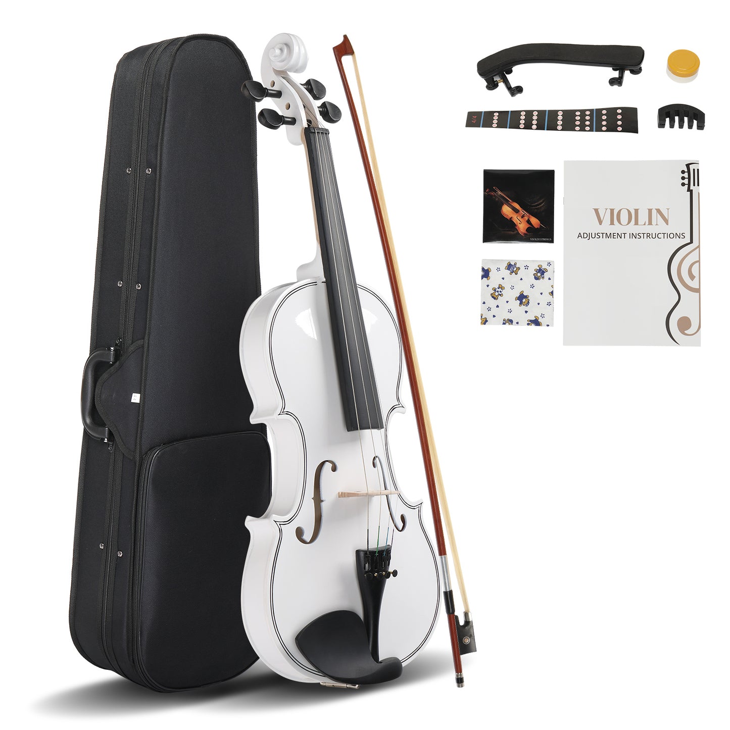 【Do Not Sell on AmazonFull Size 4/4 Violin Set for Adults Beginners Students with Hard Case,Violin Bow,Shoulder Rest,Rosin,Extra Strings and Sordine