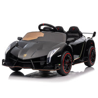 LEADZM Lamborghini Poison Small Dual Drive 12V 4.5AH with 2.4G Remote Control Sports Car Electric Car Black