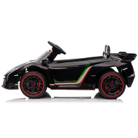 LEADZM Lamborghini Poison Small Dual Drive 12V 4.5AH with 2.4G Remote Control Sports Car Electric Car Black