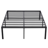 208.2*198*35.5cm Bed Height 14" Simple Basic Iron Bed Frame Iron Bed Black