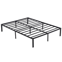 218.5*188*35.5cm Bed Height 14" Simple Basic Iron Bed Frame Iron Bed Black