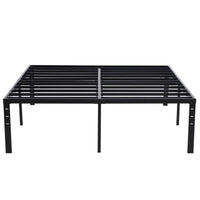 218.5*188*35.5cm Bed Height 14" Simple Basic Iron Bed Frame Iron Bed Black