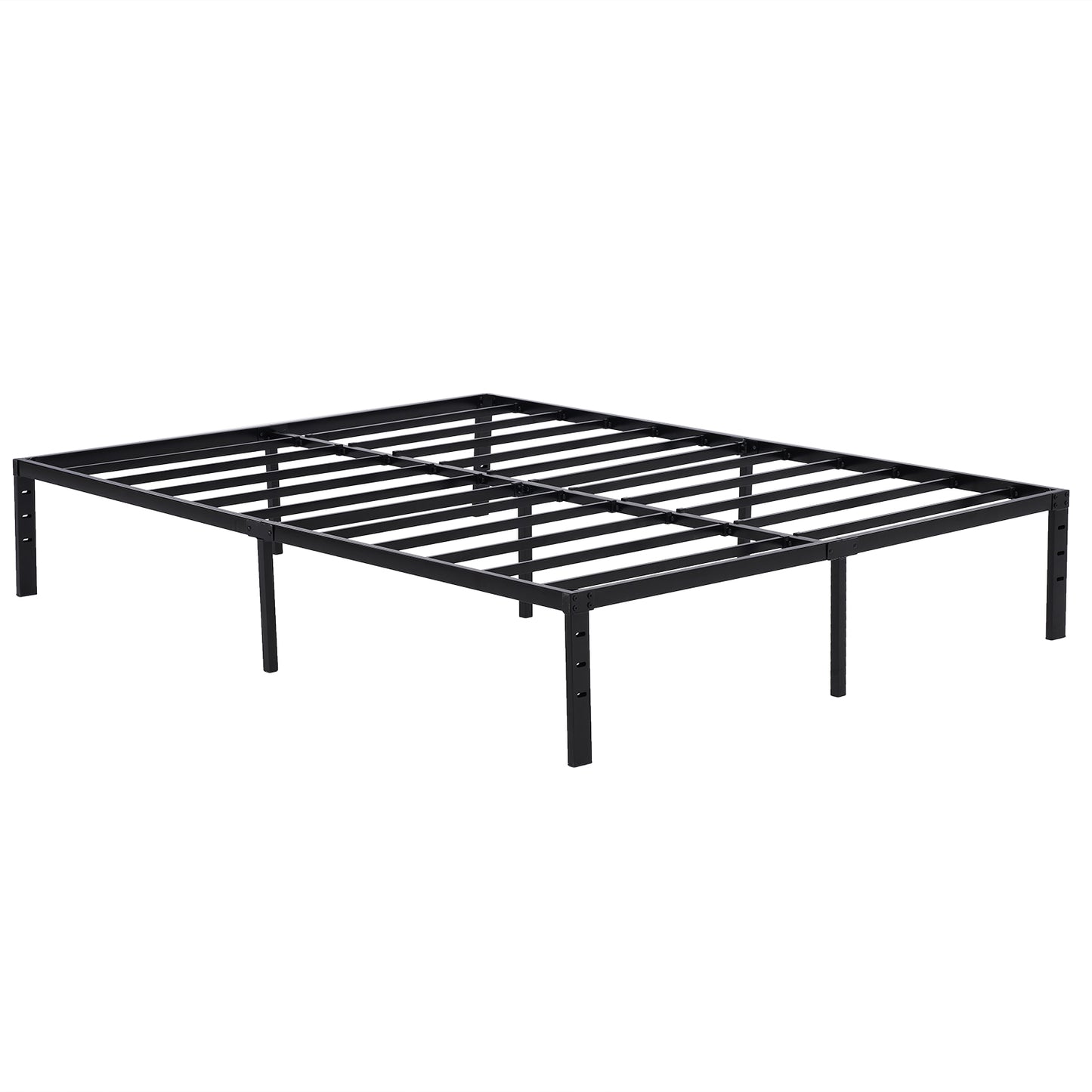 218.5*188*35.5cm Bed Height 14" Simple Basic Iron Bed Frame Iron Bed Black