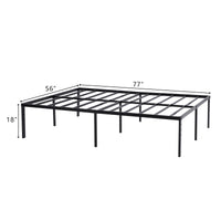 195.5*142.2*45.7cm Bed Height 18" Simple Basic Iron Bed Frame Iron Bed Black