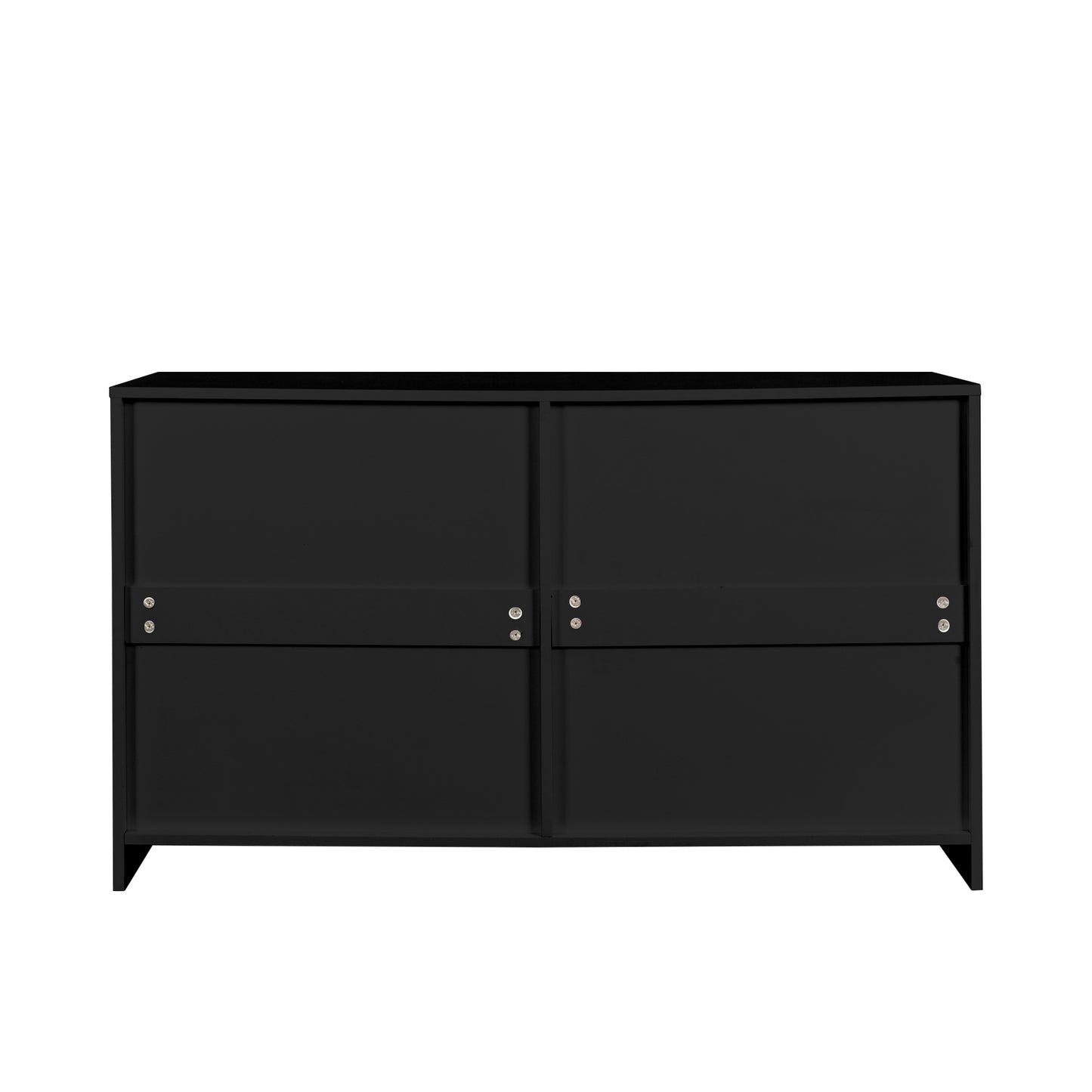 FCH 6 Drawer Double Dresser for Bedroom, Wide Storage Cabinet for Living Room Home Entryway, Black