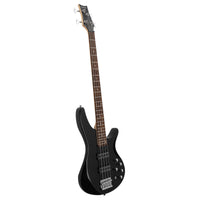 【Do Not Sell on Amazon】Glarry 44 Inch GIB 4 String H-H Pickup Laurel Wood Fingerboard Electric Bass Guitar with Bag and other Accessories Black