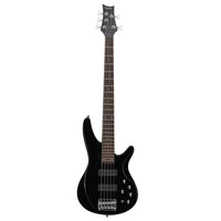 【Do Not Sell on Amazon】Glarry 44 Inch GIB 5 String H-H Pickup Laurel Wood Fingerboard Electric Bass Guitar with Bag and other Accessories Black