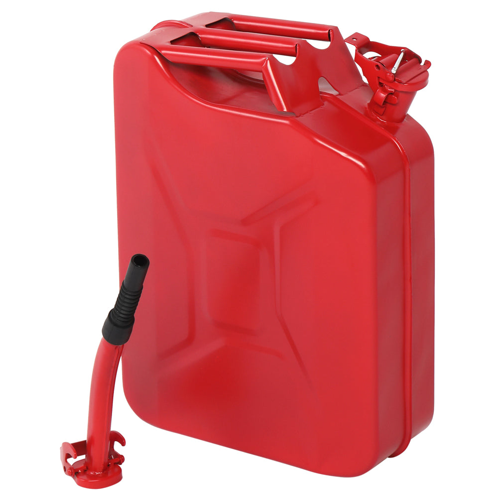 20L US Standard Cold-rolled Plate Petrol Diesel Can Gasoline Bucket with Oil Pipe Red