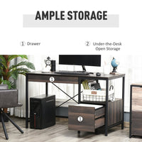 Computer Desk/ Office Writing Desk  -  Walnut Brown ( Amazon Shipping)（Prohibited by WalMart）