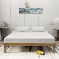 Queen Size Wood Platform Bed Frame,No Box Spring Needed,Strong Wood Slat Support, Easy Assembly