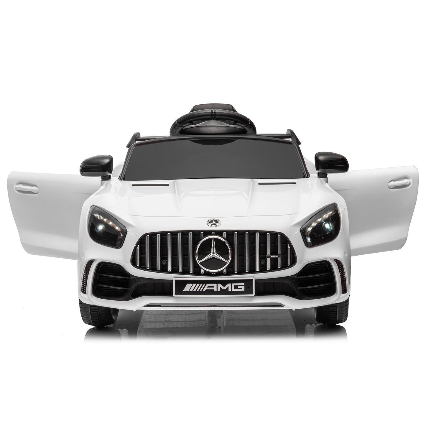 LEADZM Dual Drive 12V 4.5Ah with 2.4G Remote Control Mercedes-Benz Sports Car White