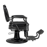 Heavy Duty Vintage Recline Barber Chair Hydraulic with Headrest, Supports up to 550lbs & 360°Rotatable, Professional Salon Beauty Spa Shampoo Equipment (Square Backrest)