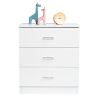 [FCH] Modern Simple 3-Drawer Dresser Chest of Drawers for Family Room Bedroom Living Room Universal Design, White