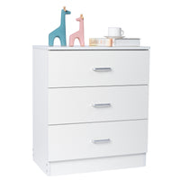 [FCH] Modern Simple 3-Drawer Dresser Chest of Drawers for Family Room Bedroom Living Room Universal Design, White