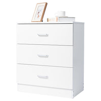 [FCH] Modern Simple 3-Drawer Dresser Chest of Drawers for Family Room Bedroom Living Room Universal Design, White