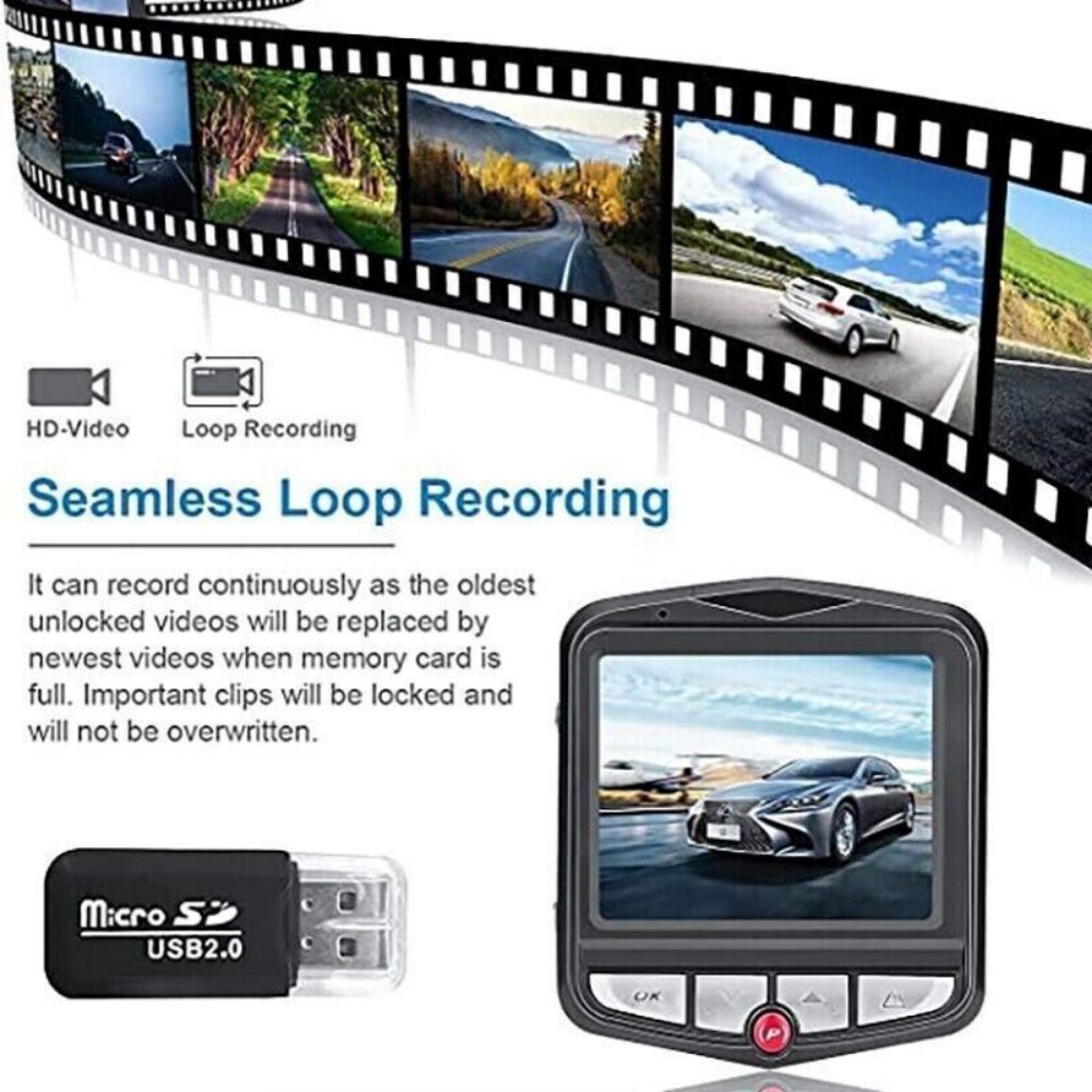 2.4'' Full HD 1080P Dash Cam Car DVR Front or Rear Camera Night Vision G-sensor