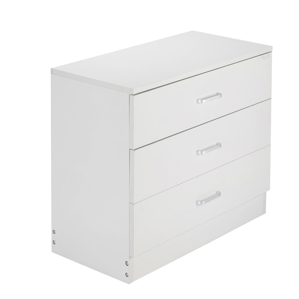 [FCH] Modern Simple 3-Drawer Dresser White