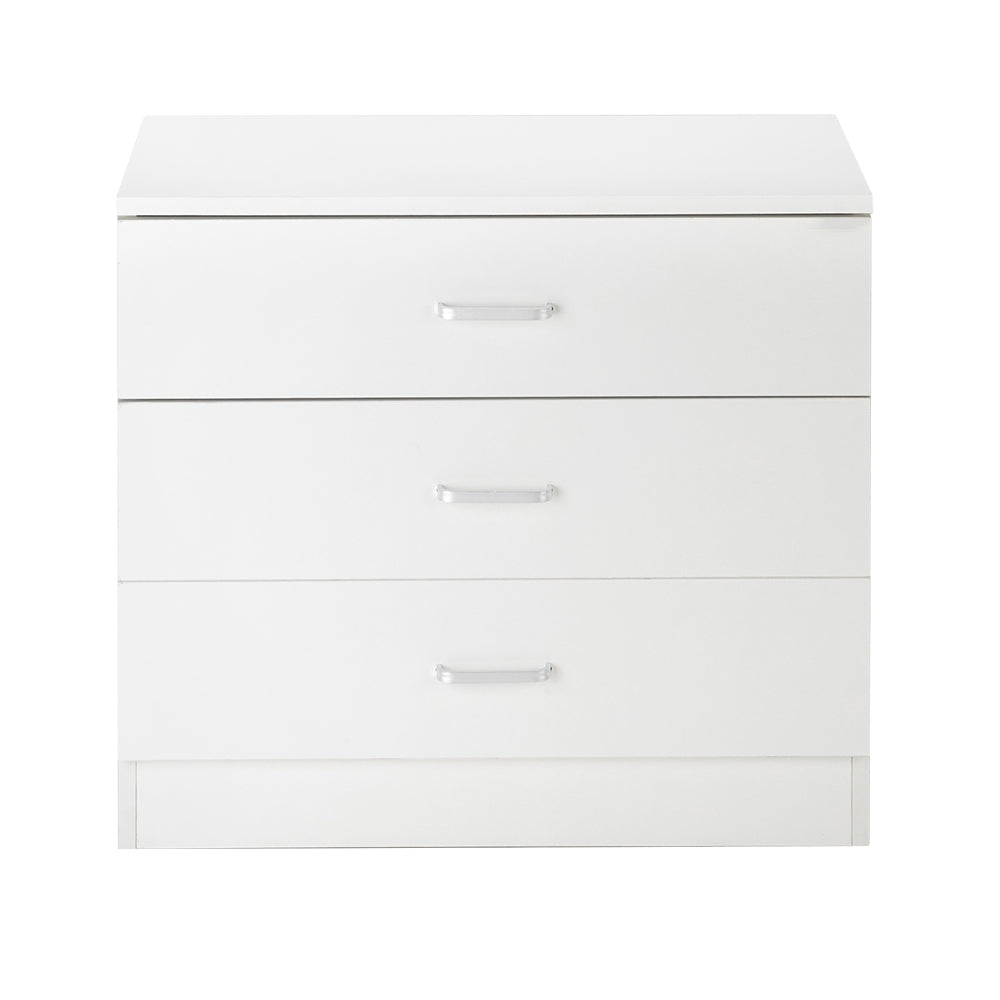 [FCH] Modern Simple 3-Drawer Dresser White