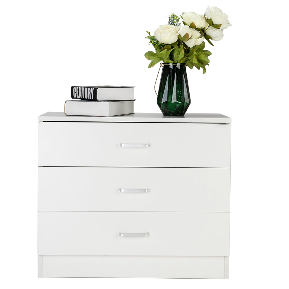 [FCH] Modern Simple 3-Drawer Dresser White