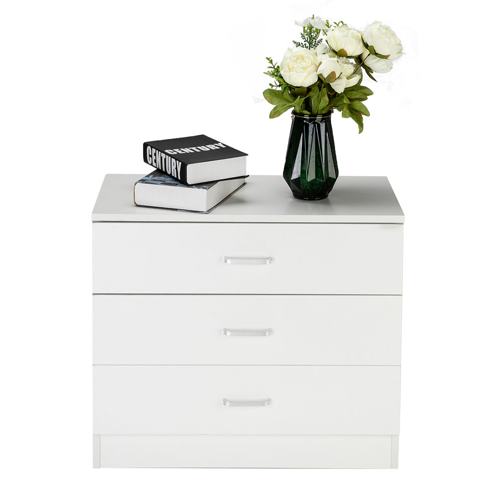 [FCH] Modern Simple 3-Drawer Dresser White