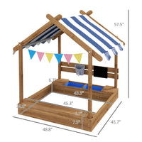 Wooden Sandbox,  for 3-7 Years Old Kids ( Amazon Shipping)（Prohibited by WalMart）