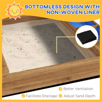 Wooden Sandbox,  for 3-7 Years Old Kids ( Amazon Shipping)（Prohibited by WalMart）
